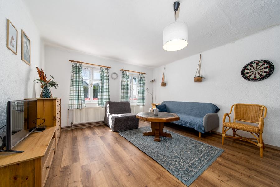 Obývací pokoj, chalupa Černý Důl, Krkonoše